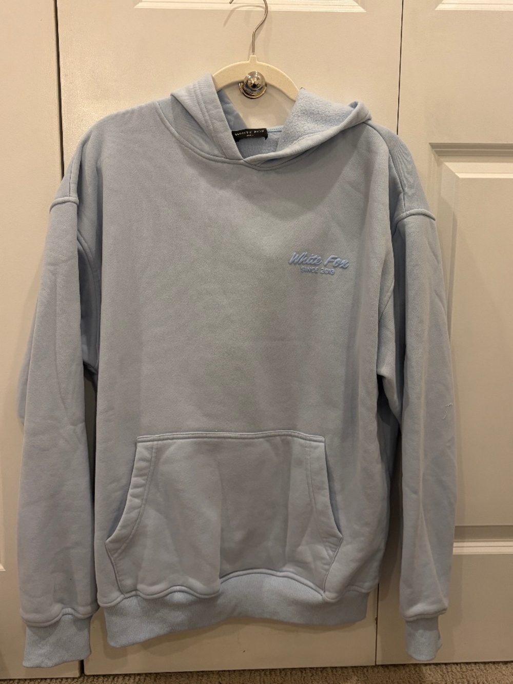 White Fox Leisure Edition Oversized Hoodie Baby Blue